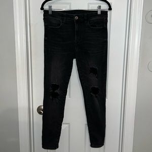 Black Ripped American Eagle Jeans - Size 8 Short